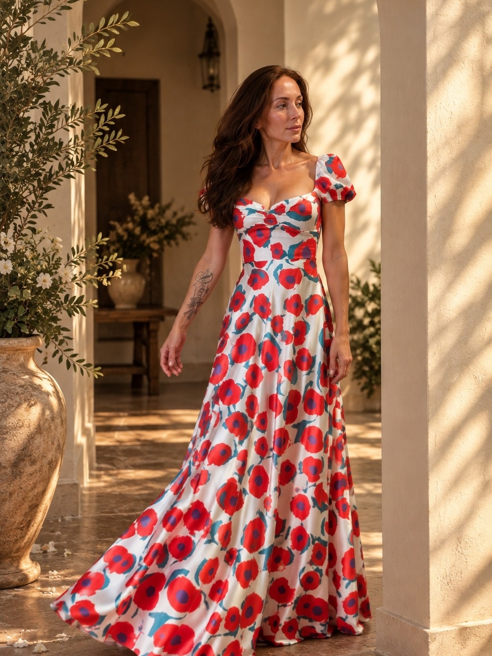 SAU LEE floral maxi dress, size US 2 (S)